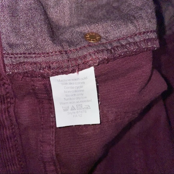 J. Crew Toothpick Corduroy Ankle Pants Burgundy - Picture 11 of 12